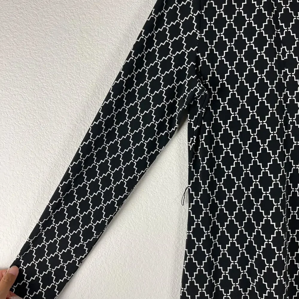 Brooks Brothers 346 Geometric Dress Womens Medium‎ Sheath Allover Print Classic